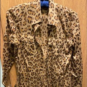 Ralph Lauren button down shirt, leopard print